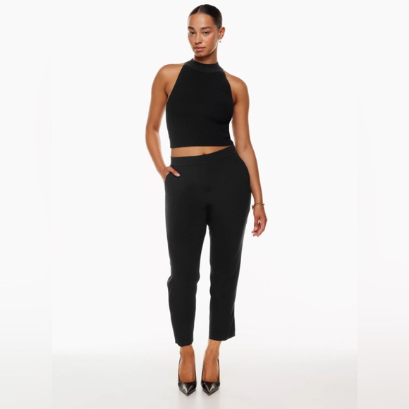 Babaton Pants - Aritzia Babaton Cohen Black Pleated Dress Pants | 4